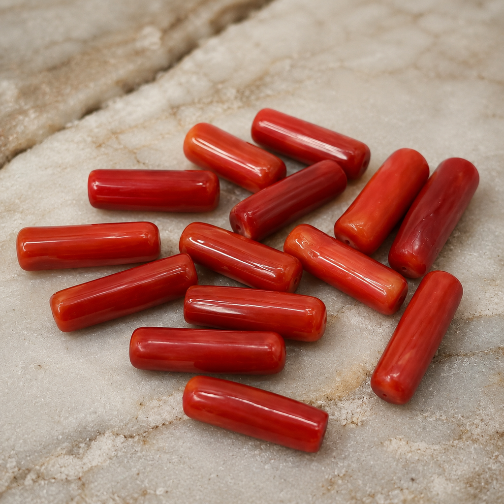 7.5 carat Kaliva Red Coral italian (Moonga) Gemstone – Mars (Mangal) Stone for Courage, Energy & Success (Natural & Certified)