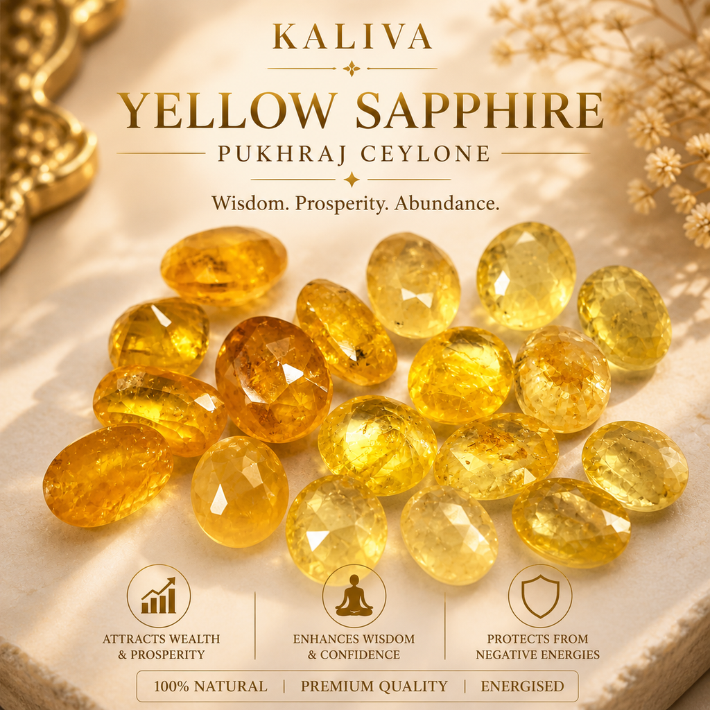 (6 Caret) Ceylon Yellow Sapphire (Pukhraj) Gemstone – Jupiter Stone for Wealth, Success & Prosperity (Natural & Certified)