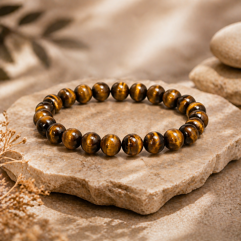 Tiger Eye Yellow Crystal Bracelet (Pack of 2) – Confidence, Focus & Protection | Kaliva